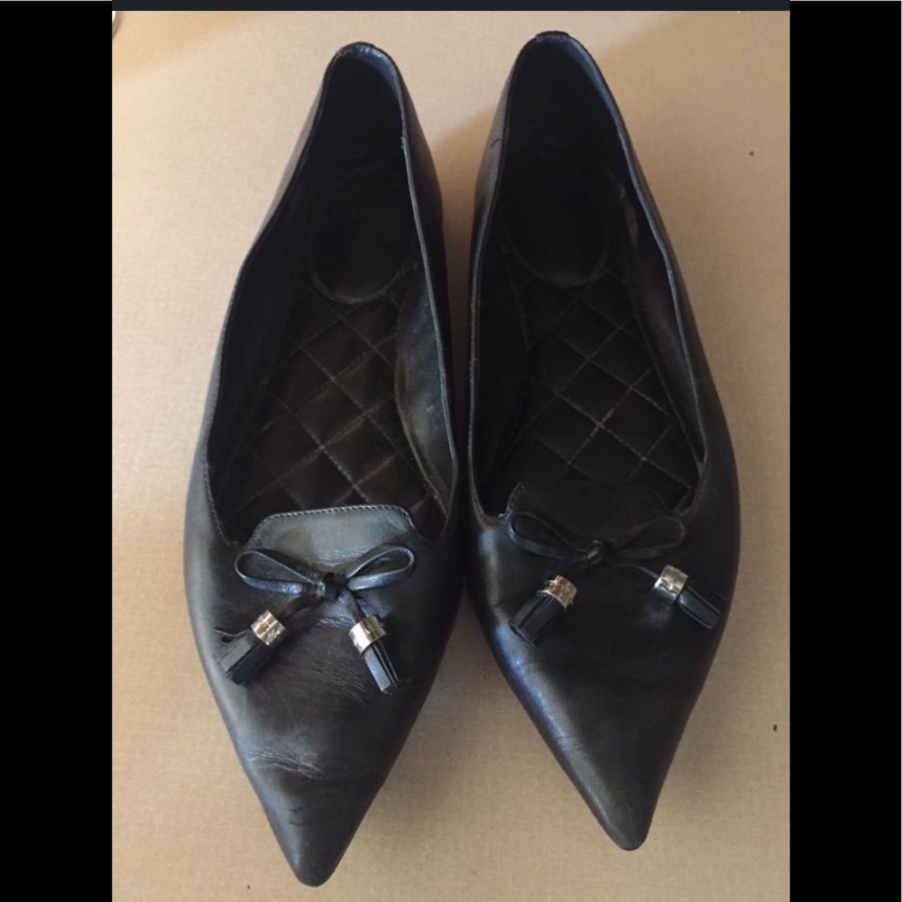 Black leather Michael Kors Flats